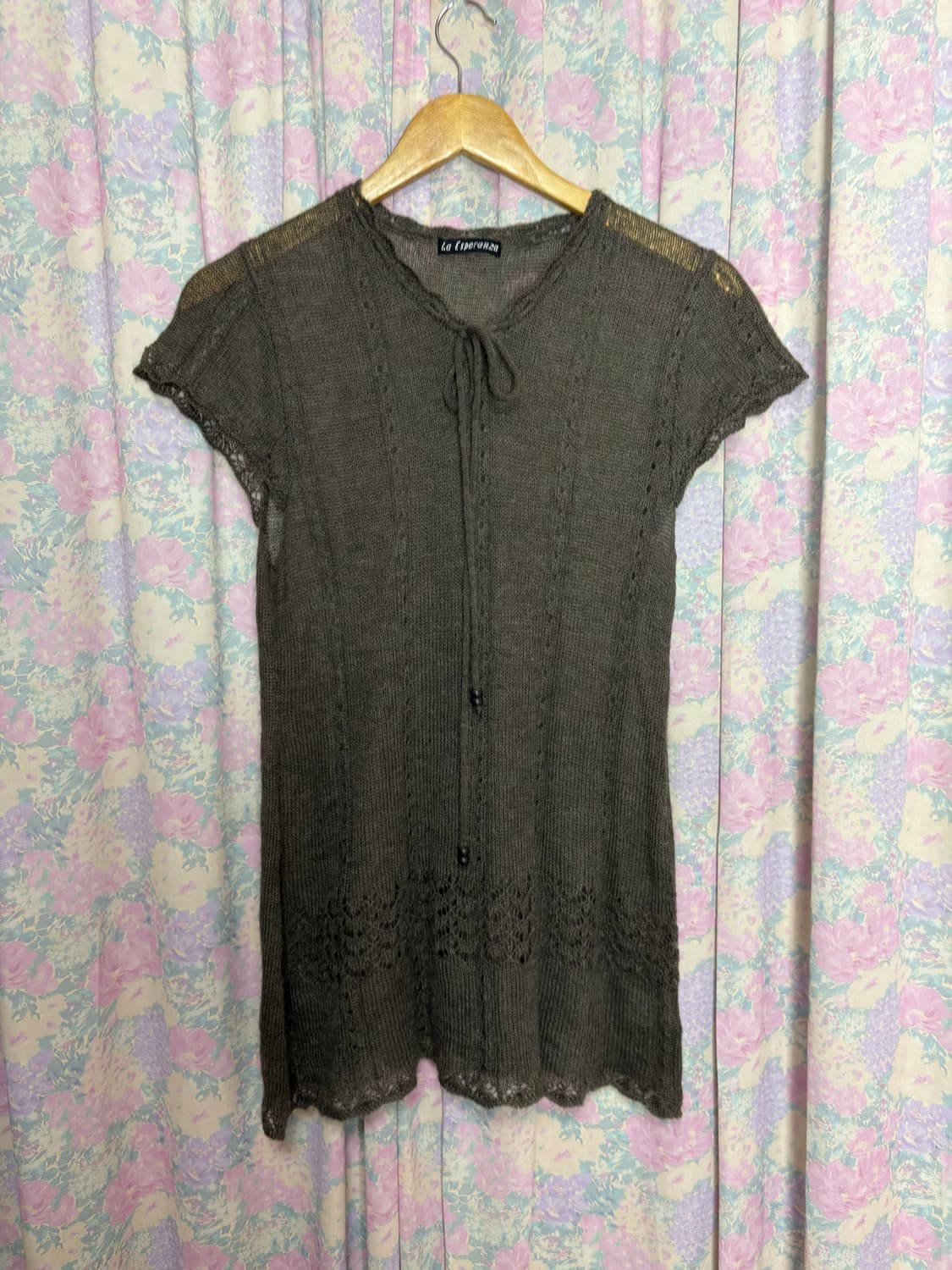 애쉬 브라운 반소매 니트  상품이미지6