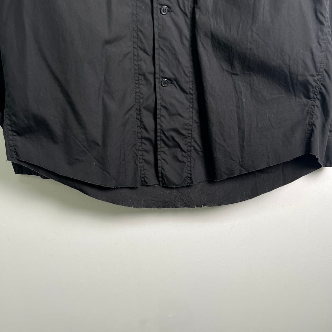 sulvam 설밤 브로드 컷오프 오픈 칼라 셔츠 M 상품이미지6