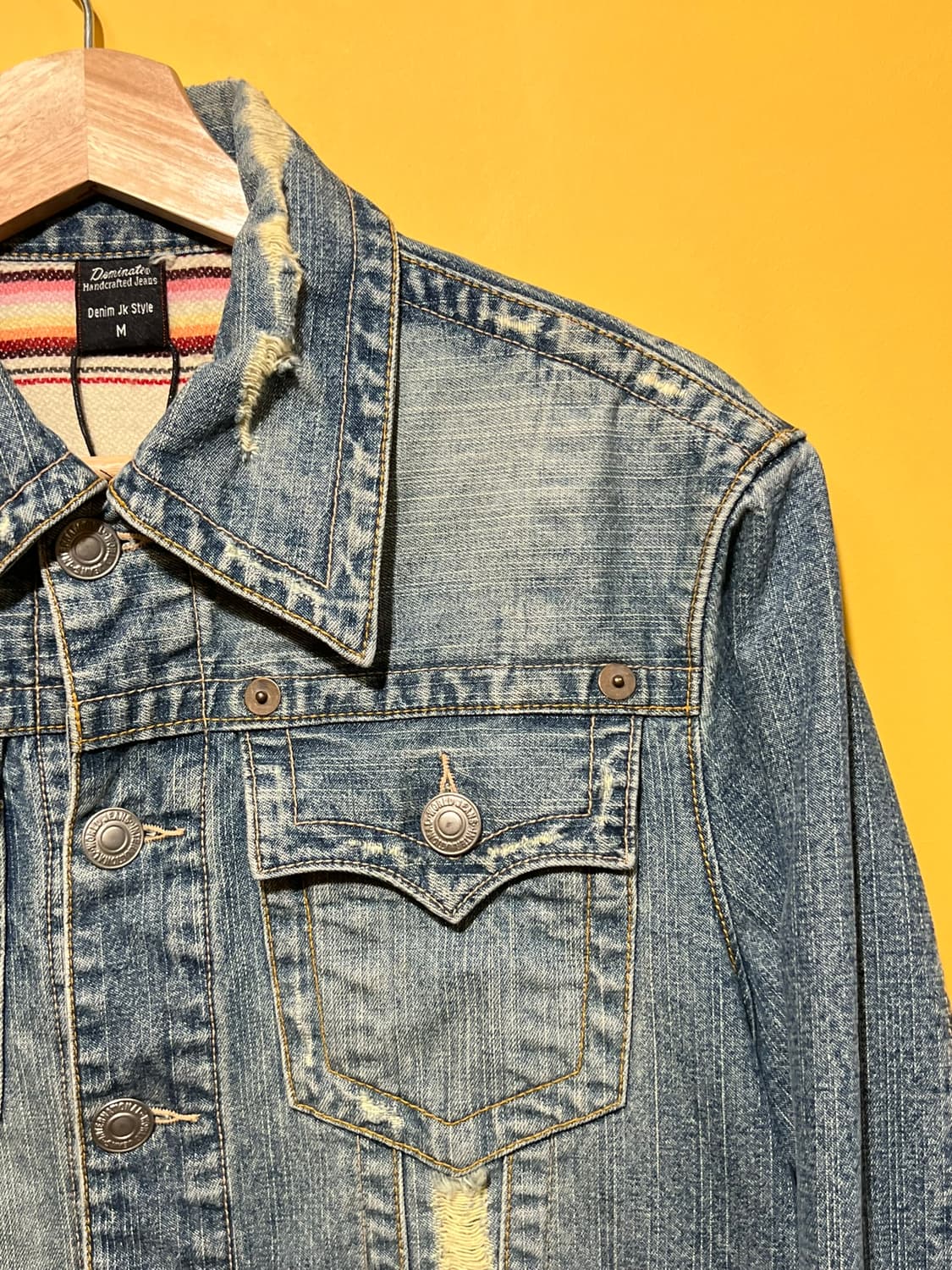 [M] 일본빈티지 블랭킷 라이닝 데님 트러커 자켓 상품이미지2