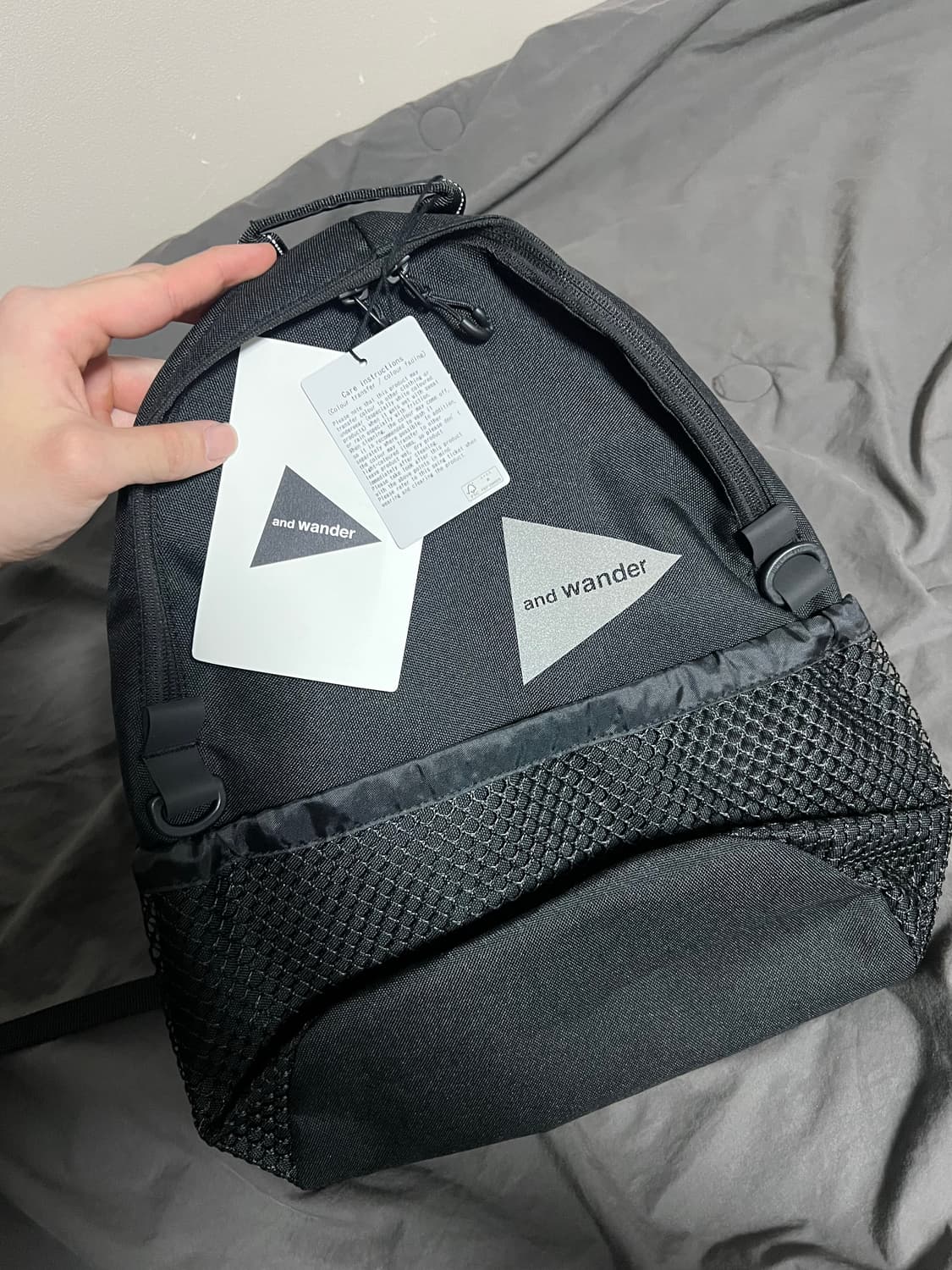 (새상품) 앤드원더 미니 백팩 블랙 9L 상품이미지1