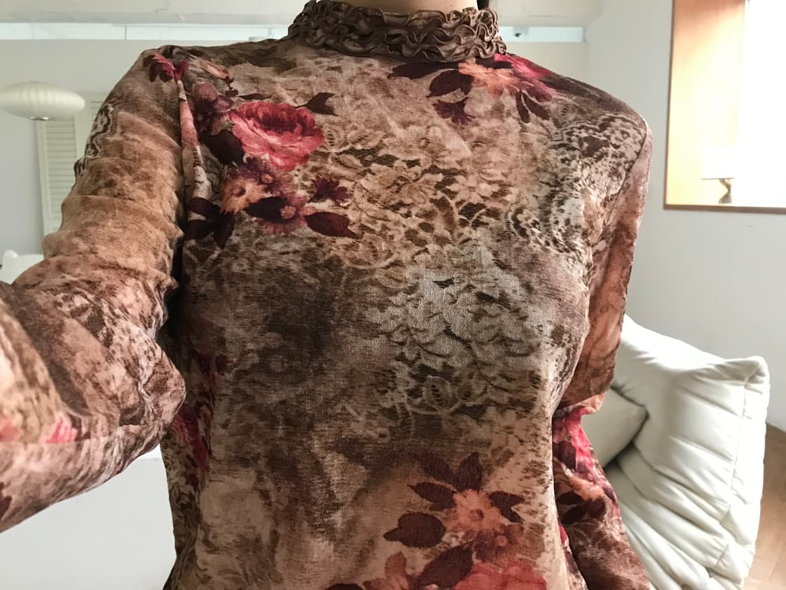 vintage flower pattern top 상품이미지2