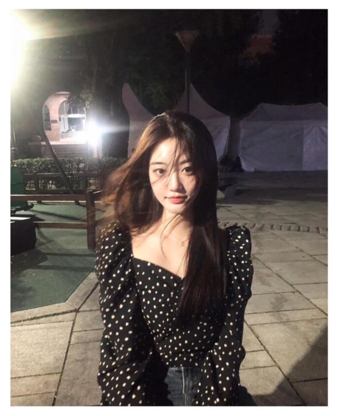 제니오  도트 블라우스 1회 착용 상품이미지1