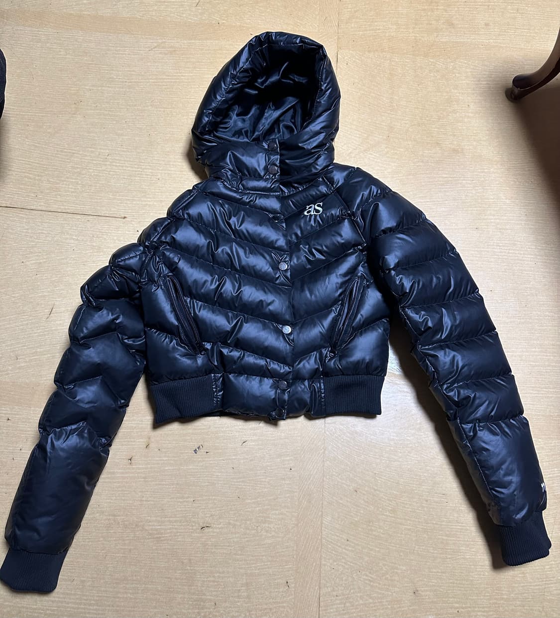 애즈온 푸퍼 숏패딩 블랙(새제품) 상품이미지2