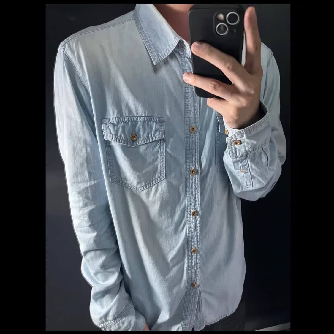 DICKIES 디키즈 워싱 데님 셔츠 상품이미지2