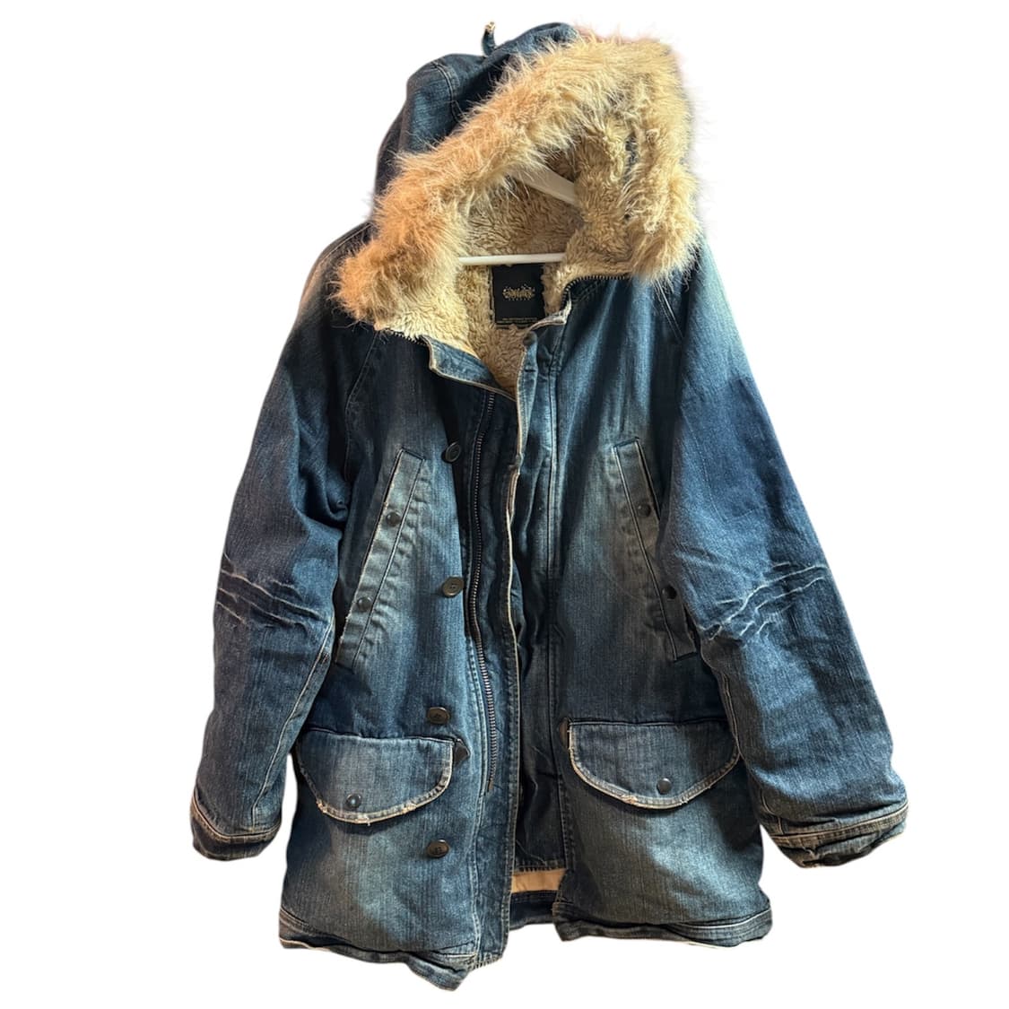 04aw 데님 패치 다잉 n3b 퍼자켓 상품이미지2