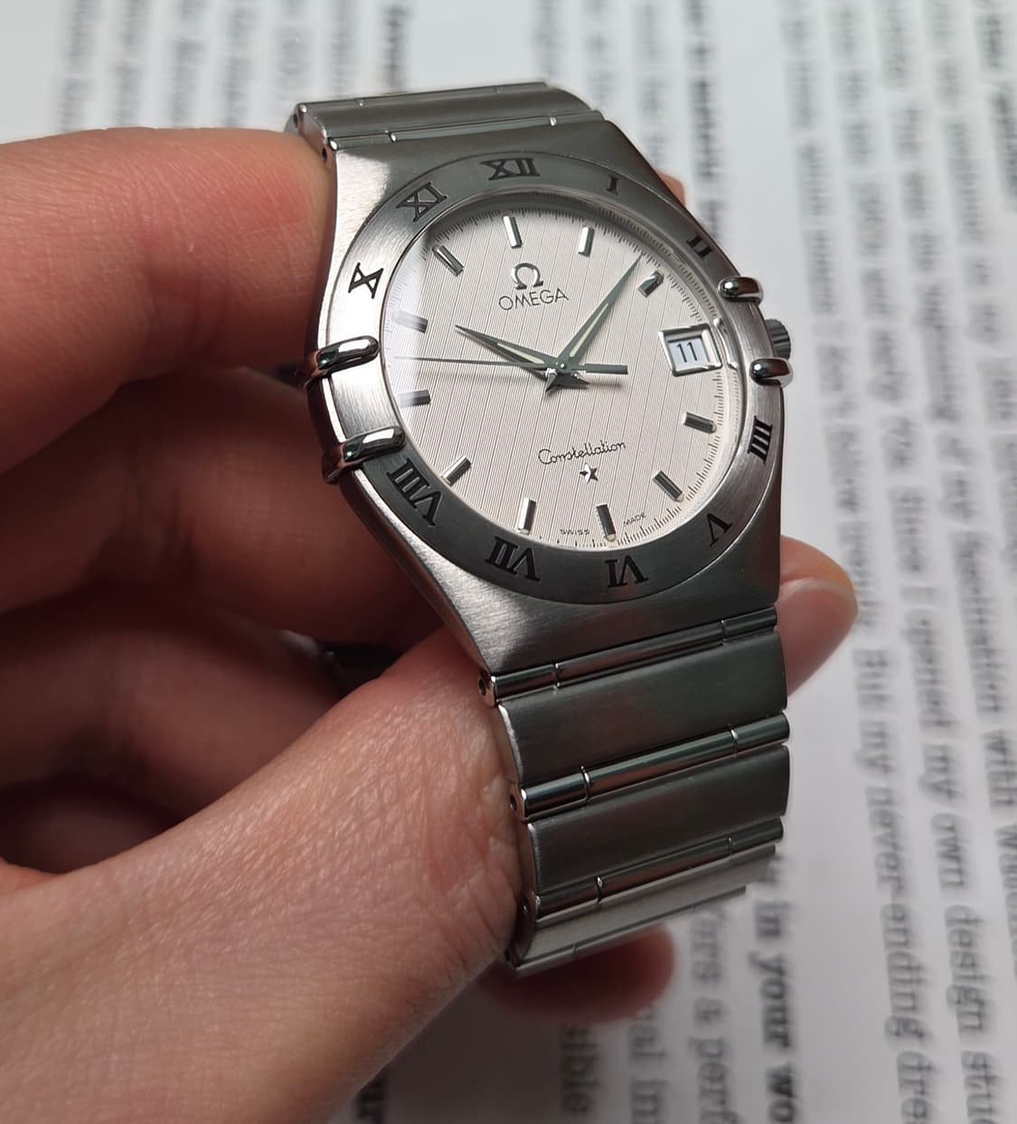 오메가 컨스틸레이션 별로고 격자 화이트판 쿼츠 브레이슬릿 ver. 상품이미지5