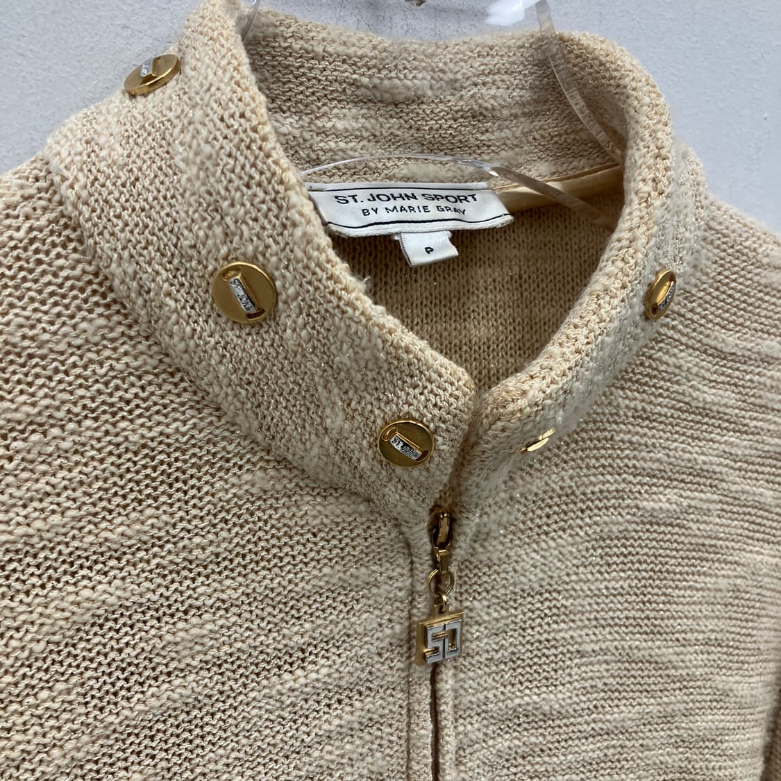 세인트 존 스포츠 베이지 산타나 니트 집업 자켓  상품이미지4