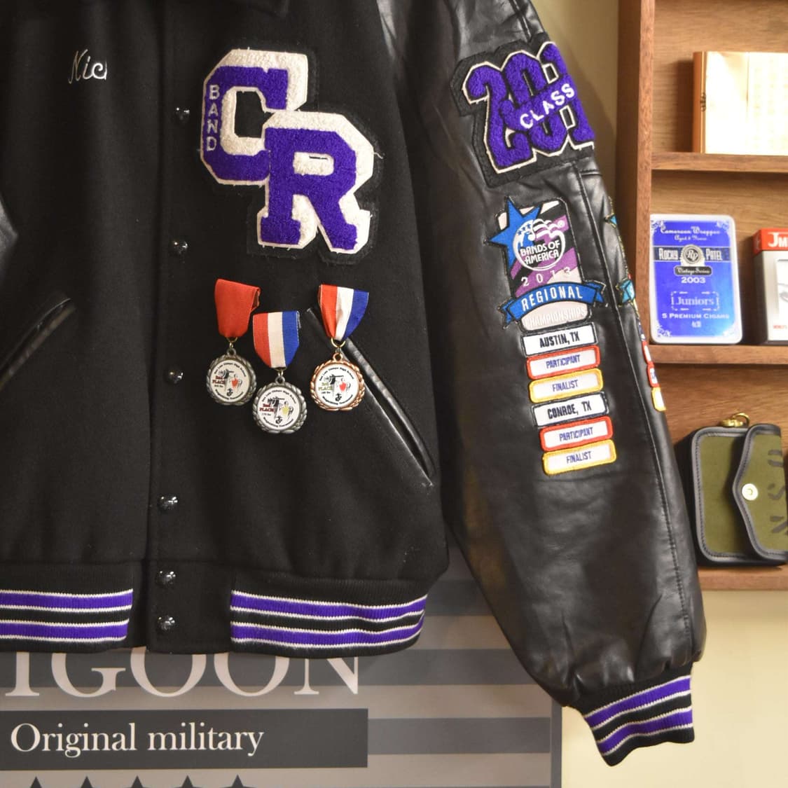 클래식 레더 바시티 자켓 105 상품이미지3