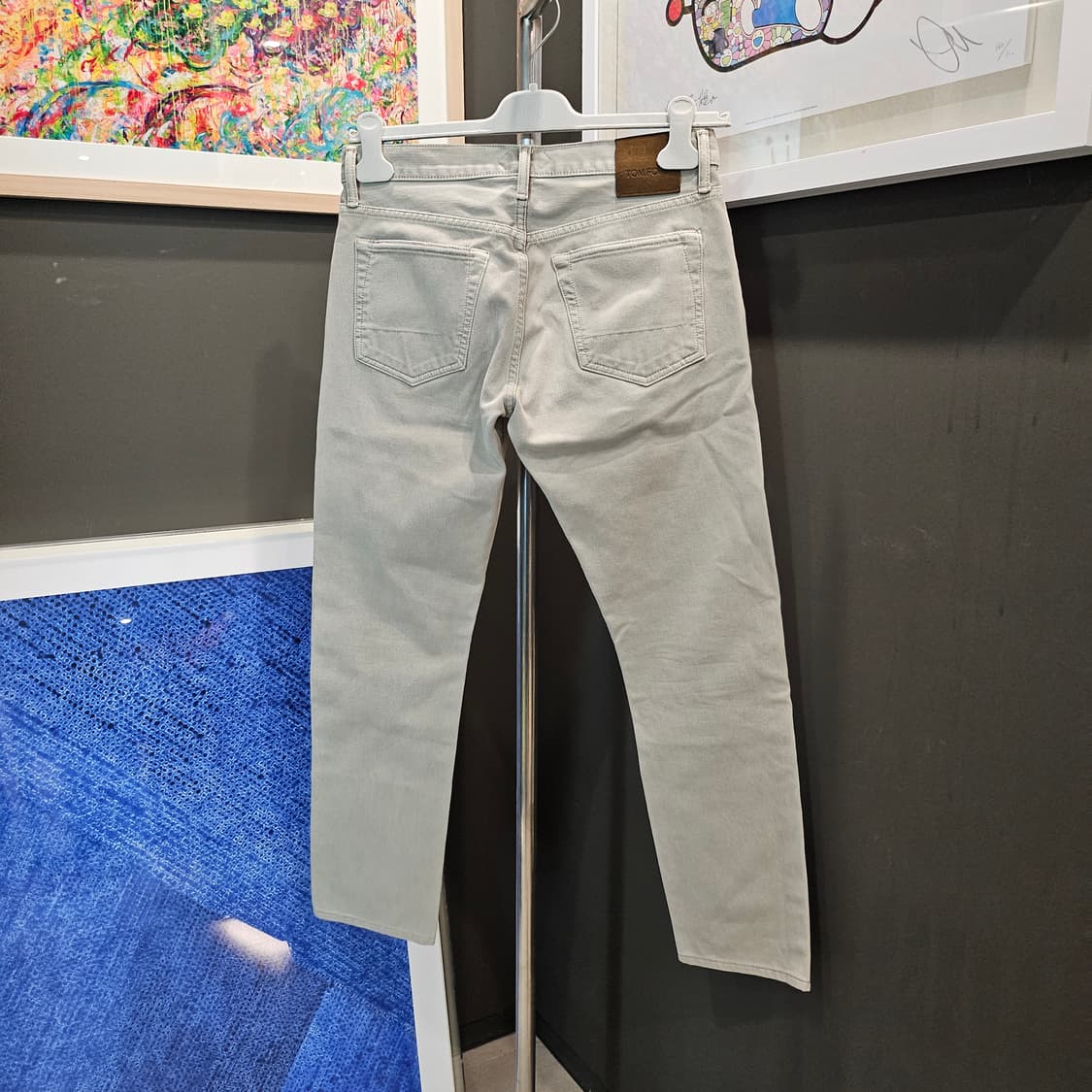 톰포드 스웨이드 패치 슬림 핏 코튼팬츠 상품이미지3