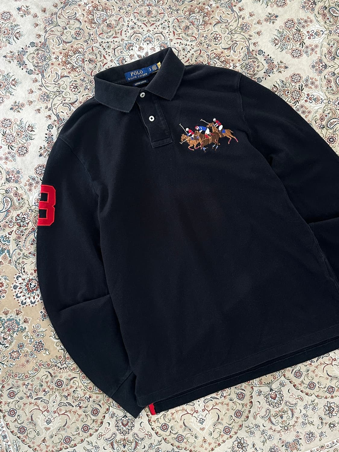 폴로 랄프로렌 블랙 멀티 빅포니 카라티  상품이미지3