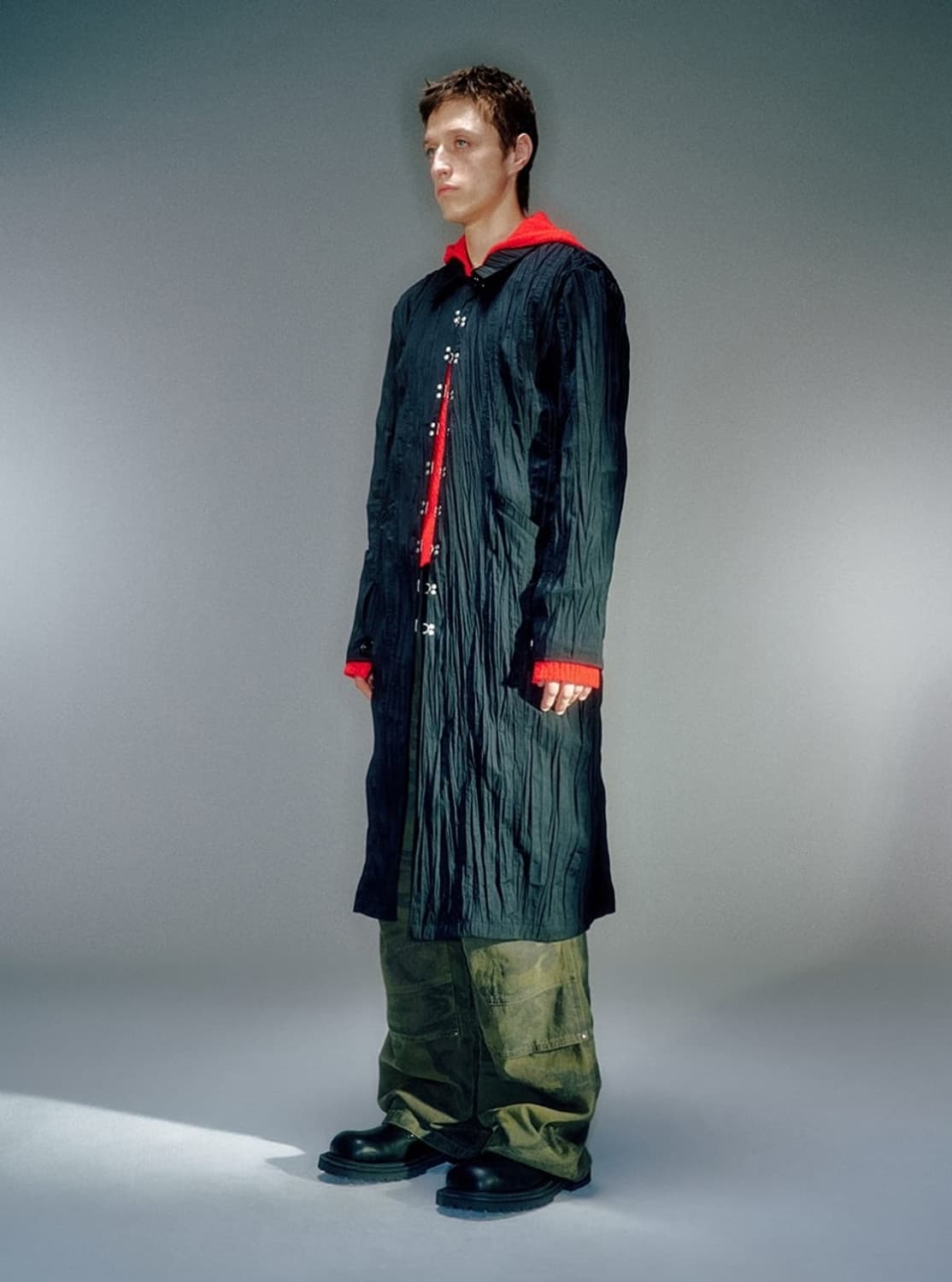 베이컨트 아카이브 HADID WRINKLE HOOK COAT(BLACK) 상품이미지4