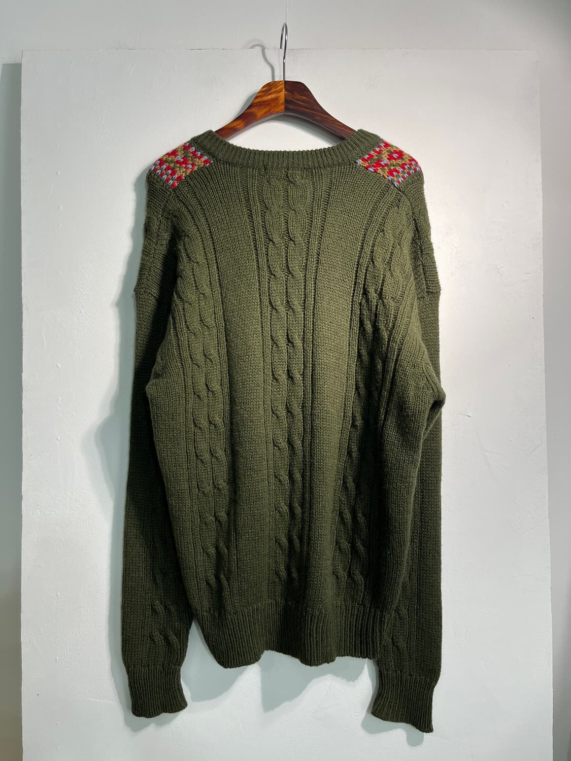 wool 100% 크리켓 니트 울100% XL 상품이미지2