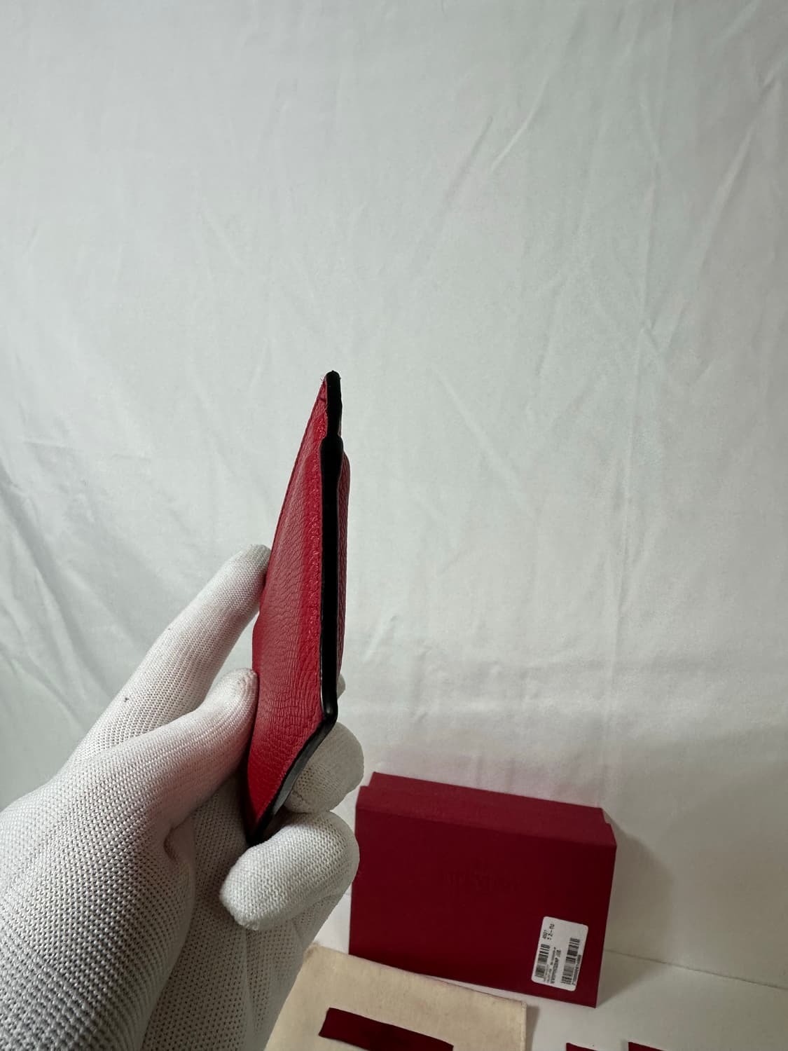 발렌티노 로고 카드지갑 레드(OS) 상품이미지4