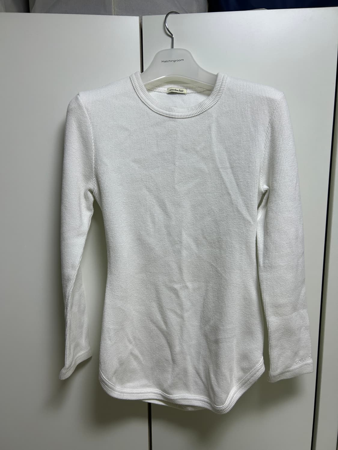 오버듀플레어 뒷 트임 롱 화이트 티셔츠 free 상품이미지1