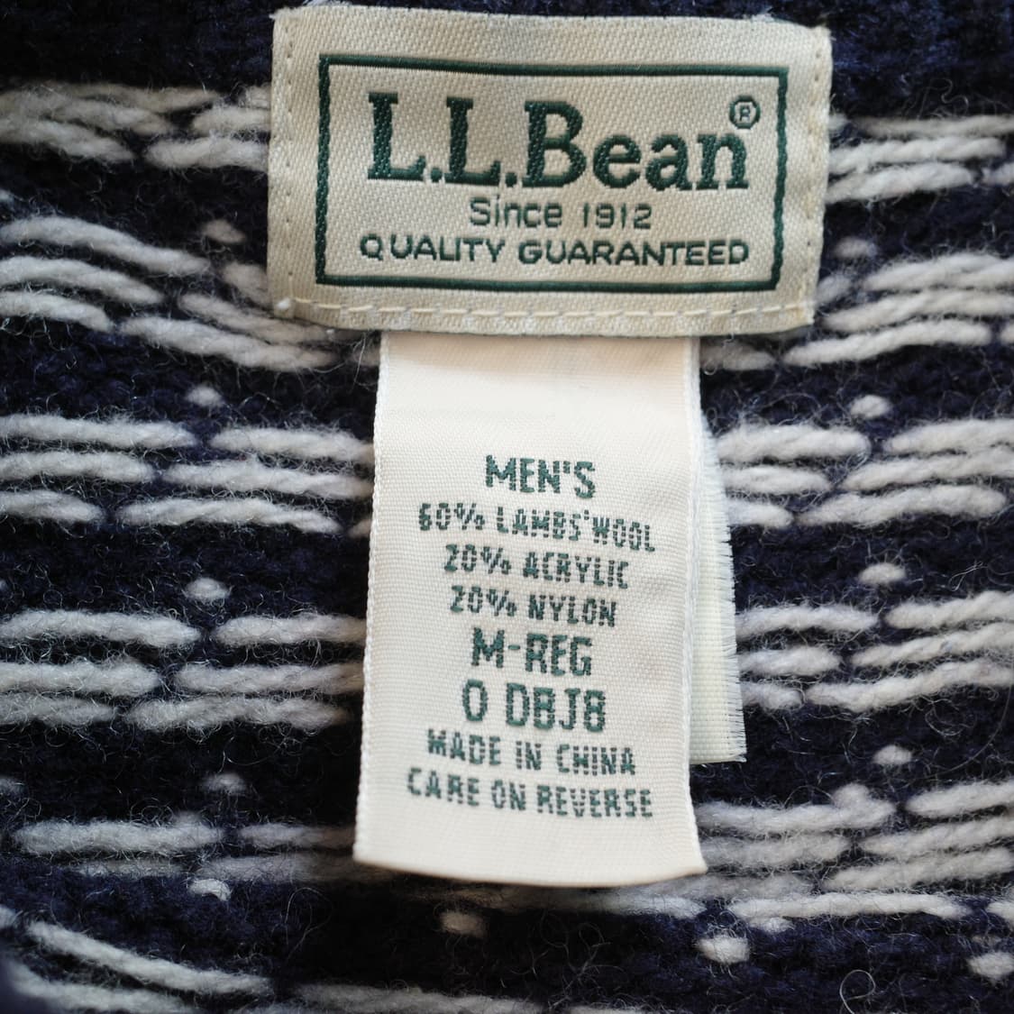 90s 엘엘빈 버드아이 램스울 니트 (M) 상품이미지5