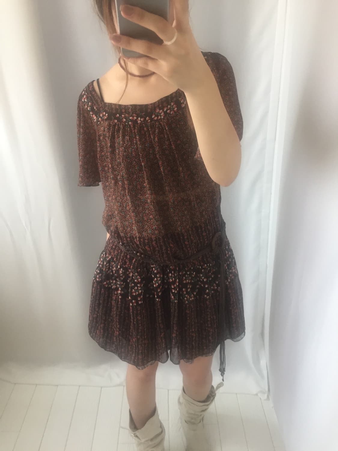 678. chiffon full warm flowers dress 상품이미지7