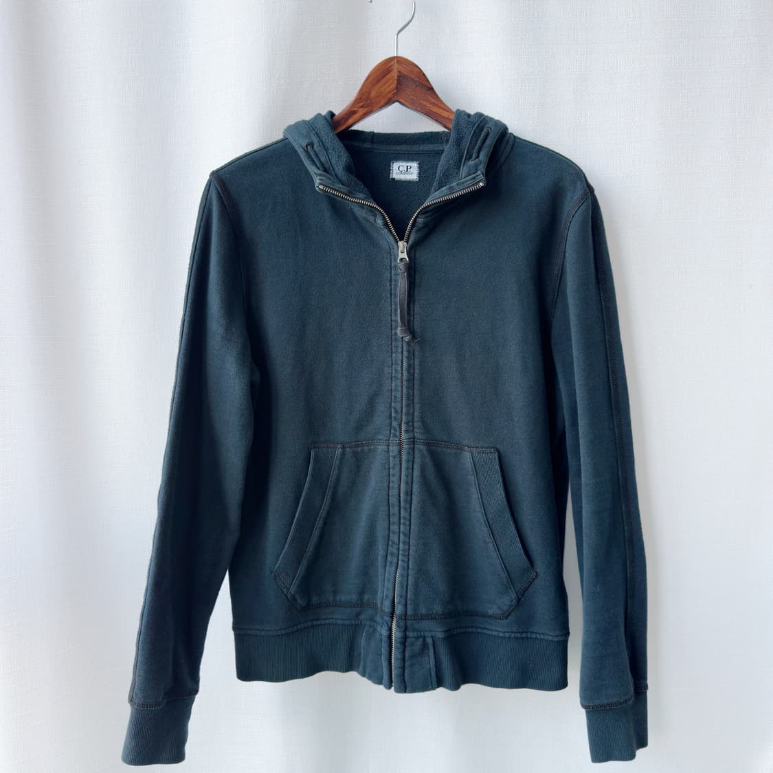 CP Company 고글 디테일 후드집업 워싱 블랙 M 상품이미지5