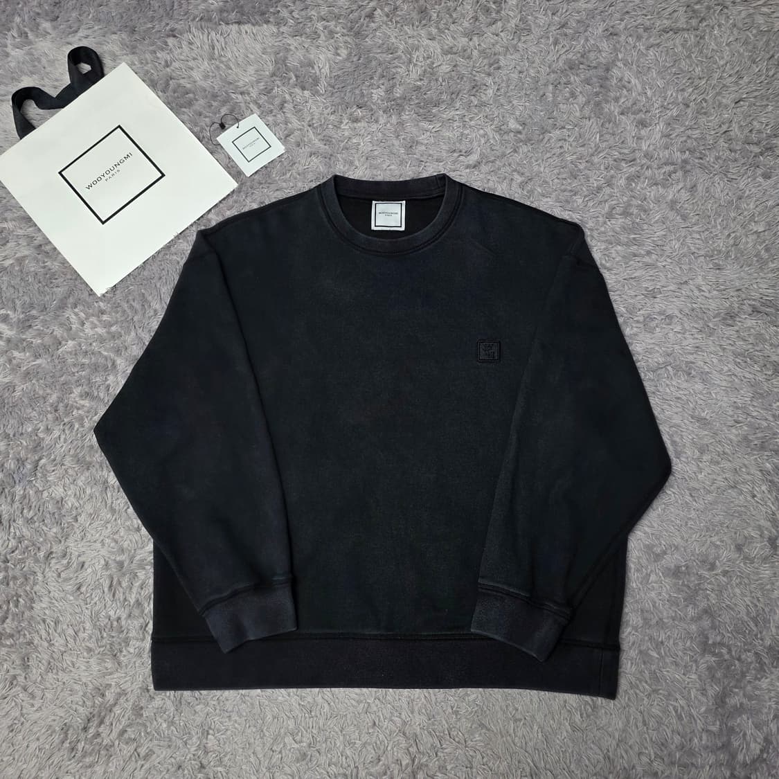 [클로젯][52]우영미 나비 백로고 스웨트셔츠 블랙 맨투맨 상품이미지1