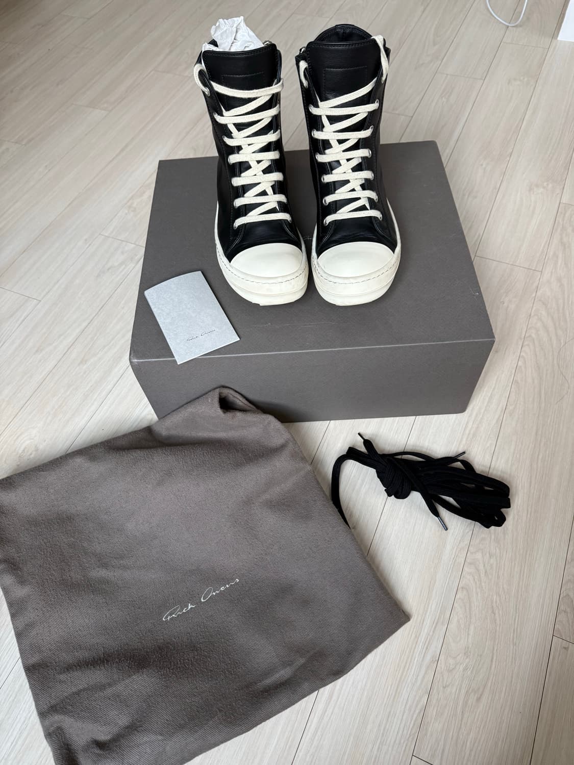 [Rick Owens] 릭오웬스 메인라인 하이탑 라몬즈 (Black) 상품이미지9