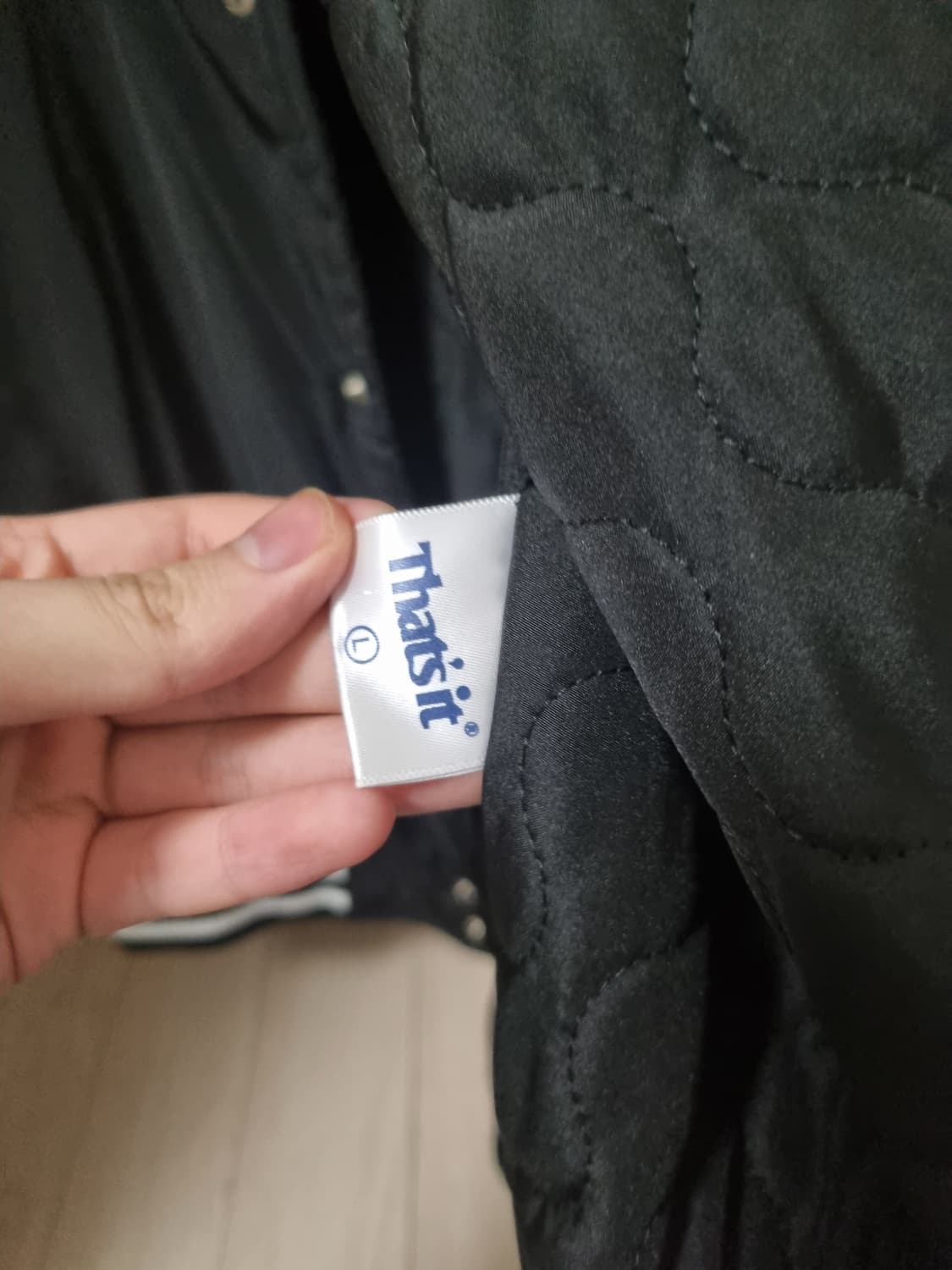 뎃츠잇 클래식 로고 바시티 자켓(블랙) L사이즈 상품이미지5