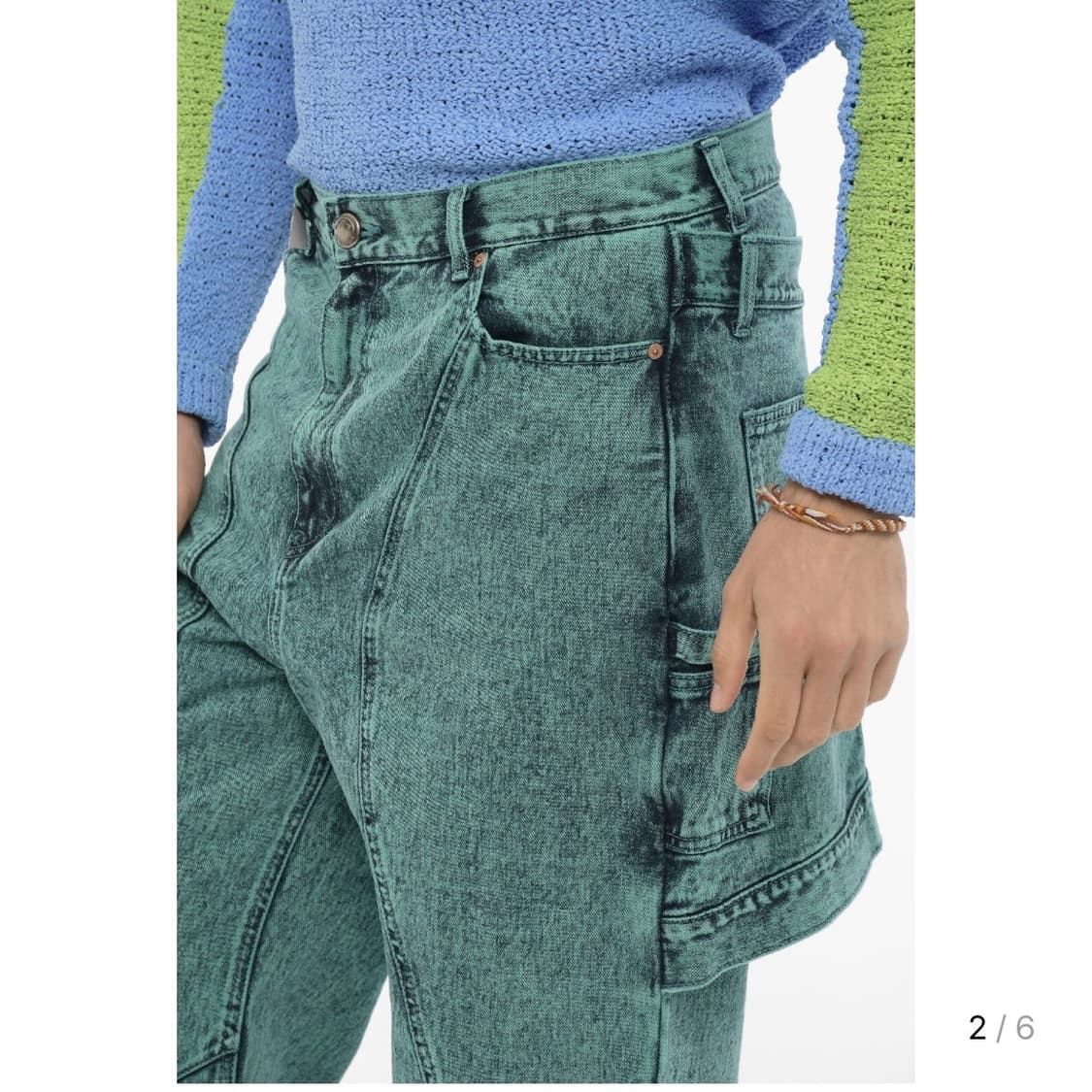 앤더슨벨 글랜오버다이 랩 스트레이트 레그 진 상품이미지2