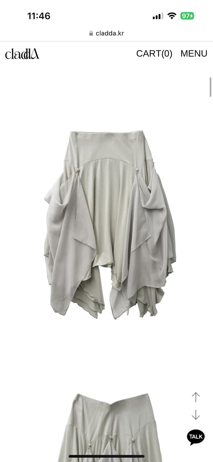 [CLaddA] chiffon flutter skirt, grayish 상품이미지5