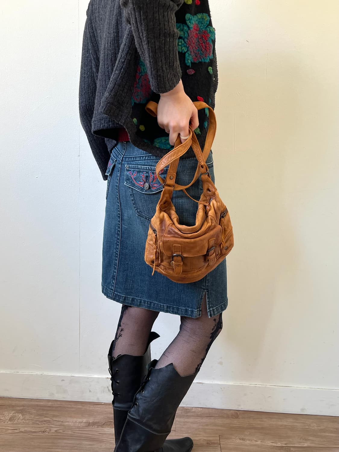 90’s go9 헌팅가죽 크로스백 상품이미지8