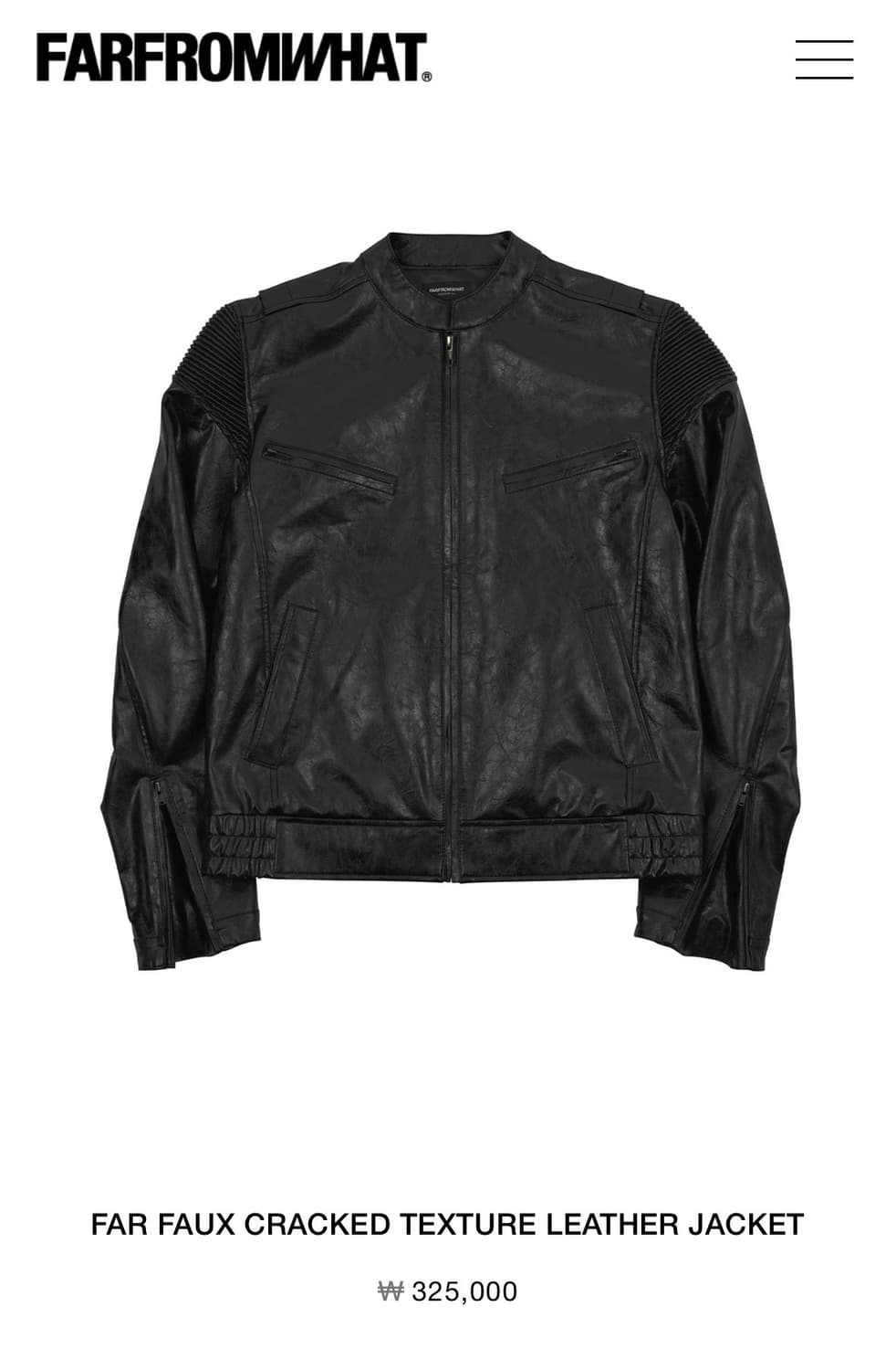 FAR CRACKED TEXTURE LEATHER JACKET 1size 상품이미지1