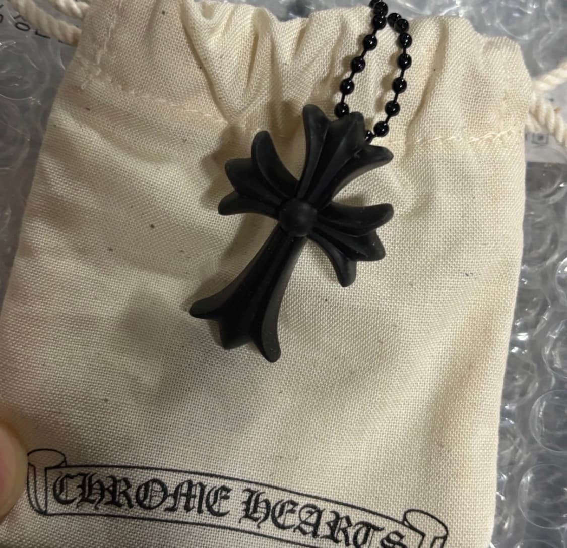 크롬하츠 20주년 아오야마 실리콘목걸이 블랙 상품이미지1