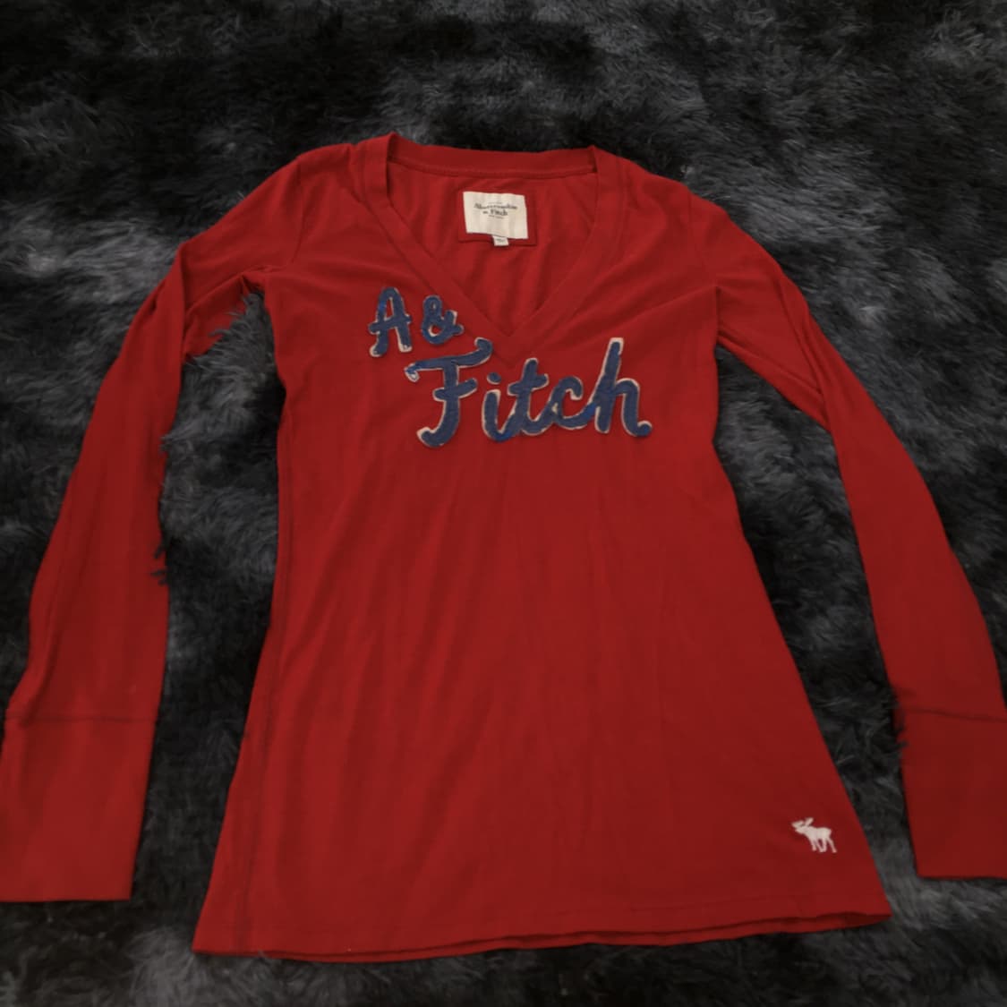 투티/0208 아베크롬비 앤 피치 와펜 로고 슬림 긴팔 y2k 상품이미지3