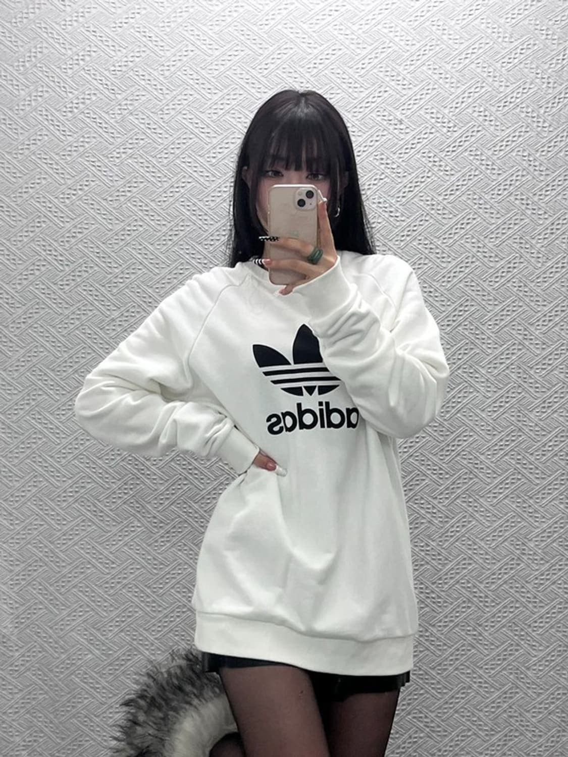 아디다스 빈티지 캐주얼 빅트레포일 오버핏 맨투맨 XL C10273 상품이미지1