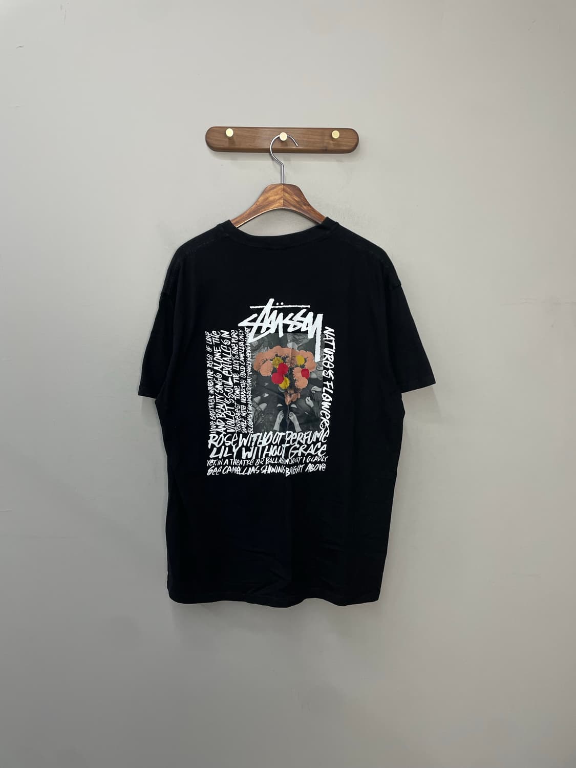 스투시 카멜리아 피그먼트 다이드 블랙 반팔 H1830 상품이미지5