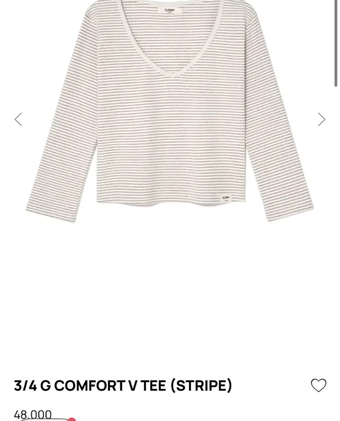 글로니 클래식 3/4 스트라이프 티셔츠 상품이미지1