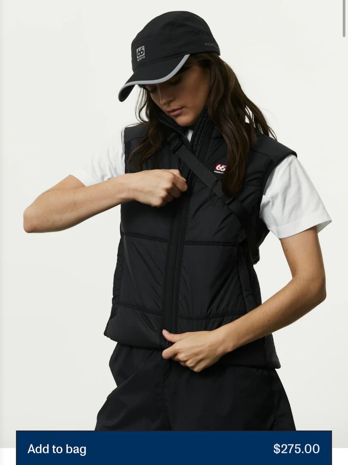 여성 66NORTH 블랙 베스트 상품이미지1