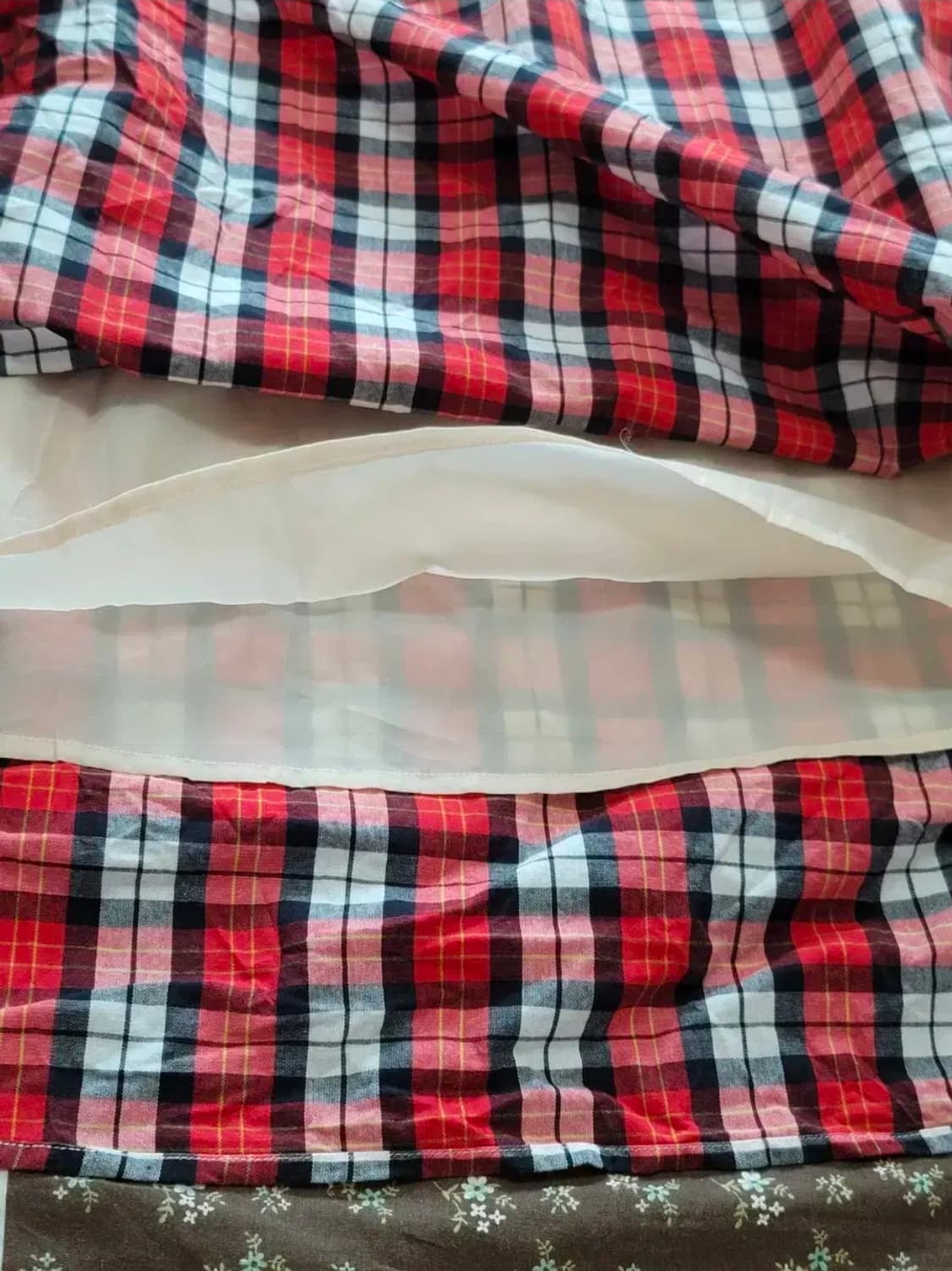 일본빈티지 새제품 레드체크 뷔스티에원피스 THE EMPORIUM 상품이미지8