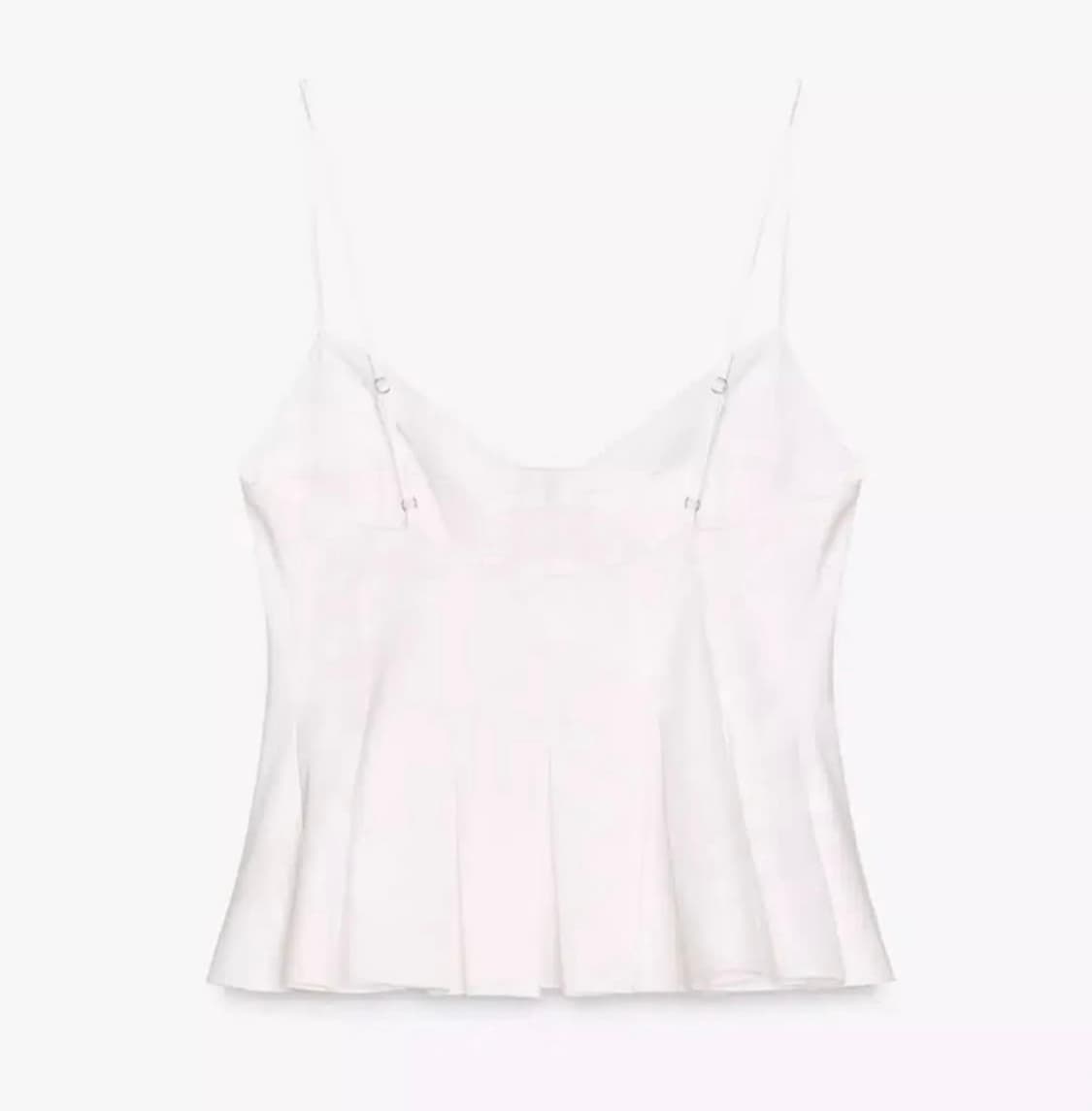 ZARA 자라 포플린 크롭트 탑, 자라 플레어 탑, 자라 플레어 나시 상품이미지9