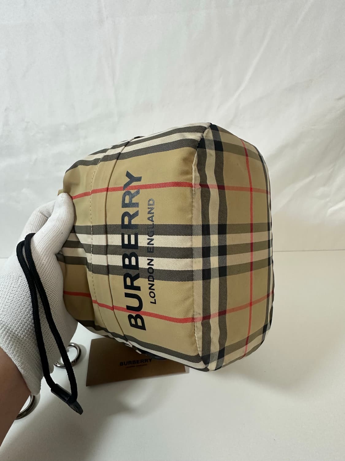 버버리 레터링 드로우스트링 포이백 (OS) 상품이미지5