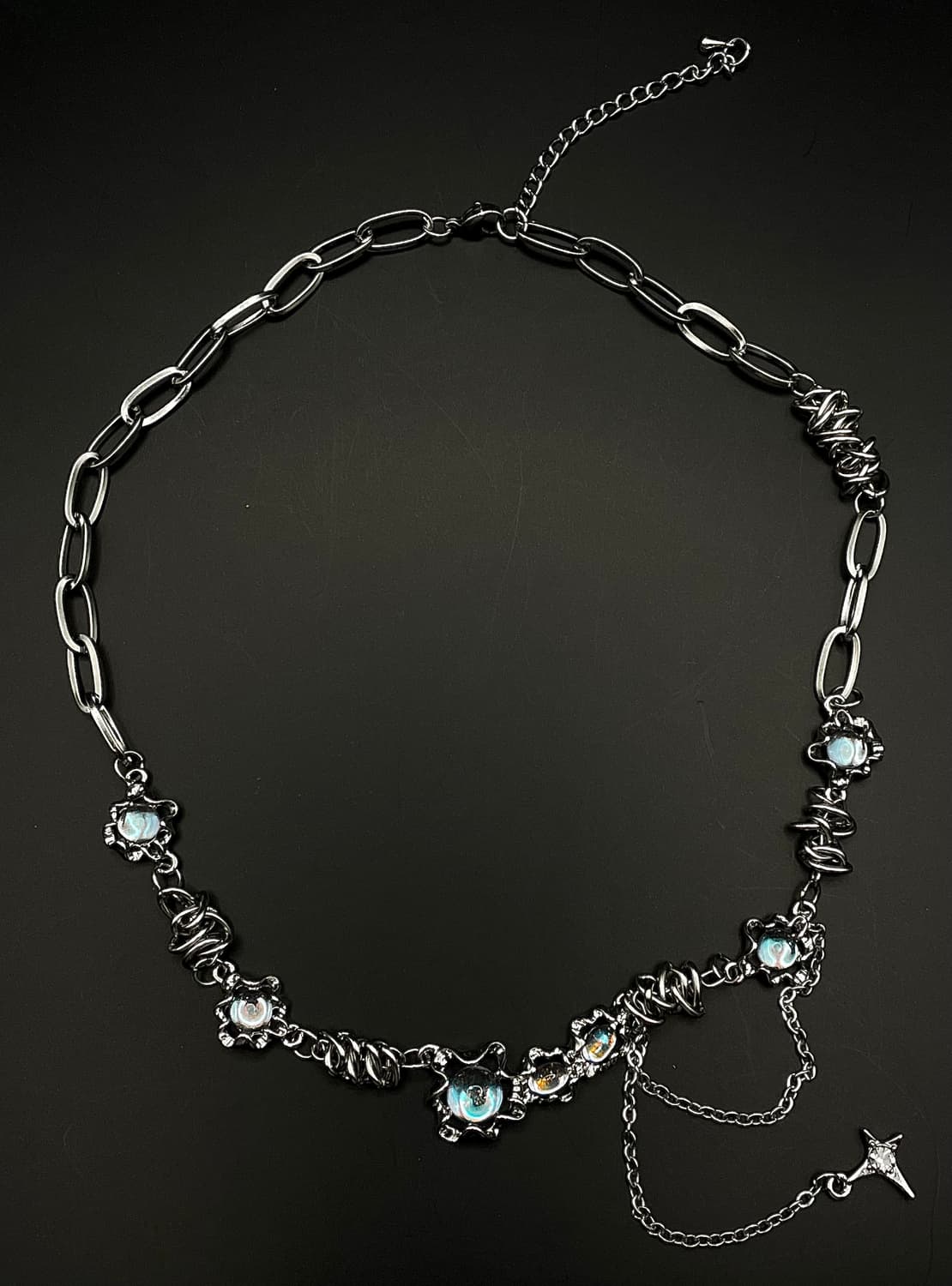 pcr053 Y2K sky emerald necklace 상품이미지5