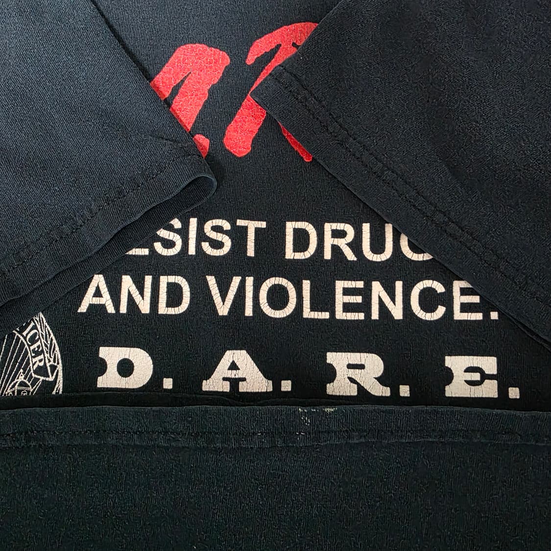 [XL] 00s 빈티지 DARE 티셔츠 블랙 ver. 길단. 블리칭 상품이미지4