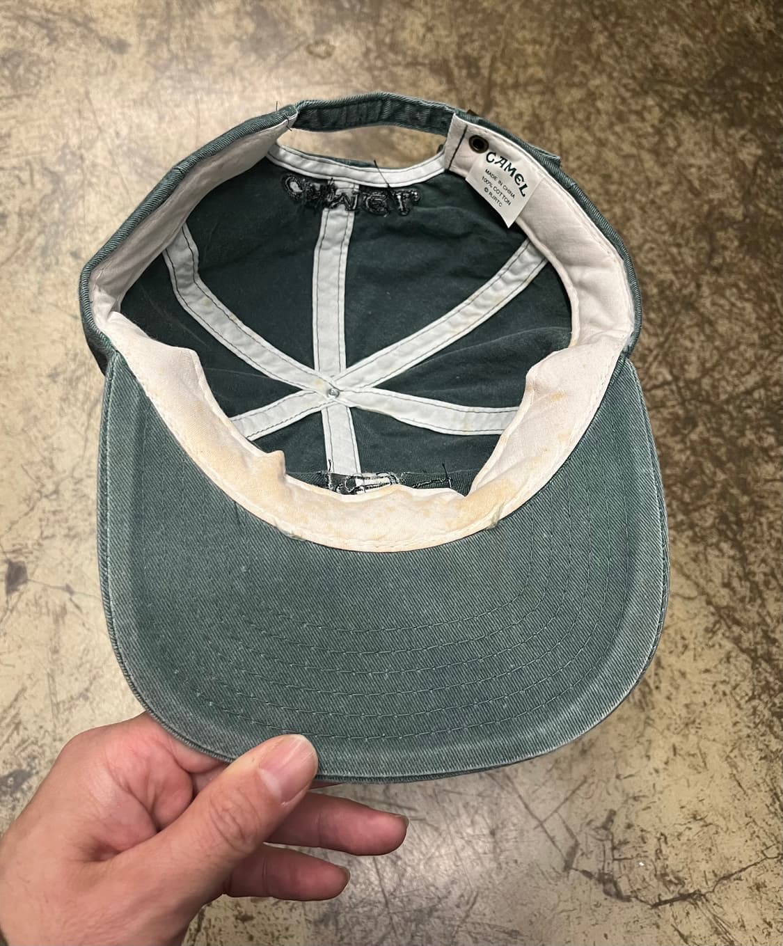 90s 카멜 자수 워싱 볼캡 상품이미지7