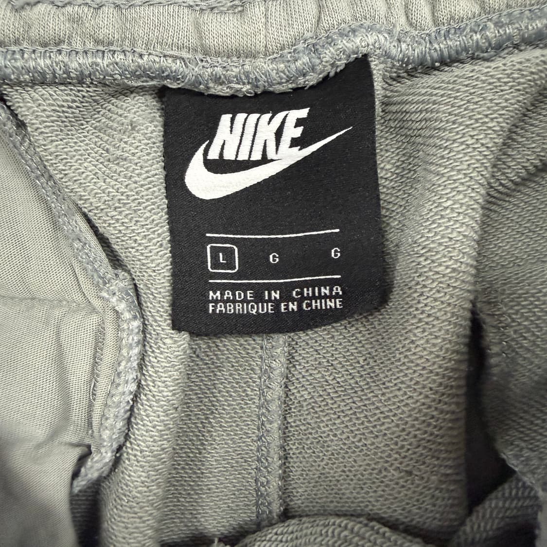 (L)나이키 Nike 더블 스우시 코튼 조거팬츠(라이트 그레이) 상품이미지2