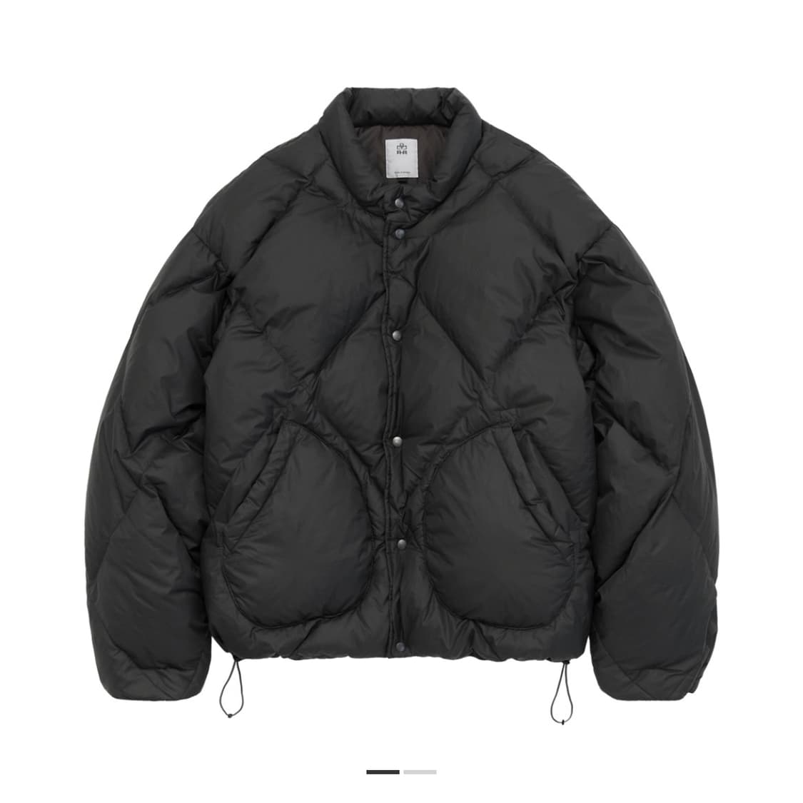 [3] 폴리테루 롬버스 다운 퍼퍼 자켓 블랙 차콜 패딩 상품이미지1