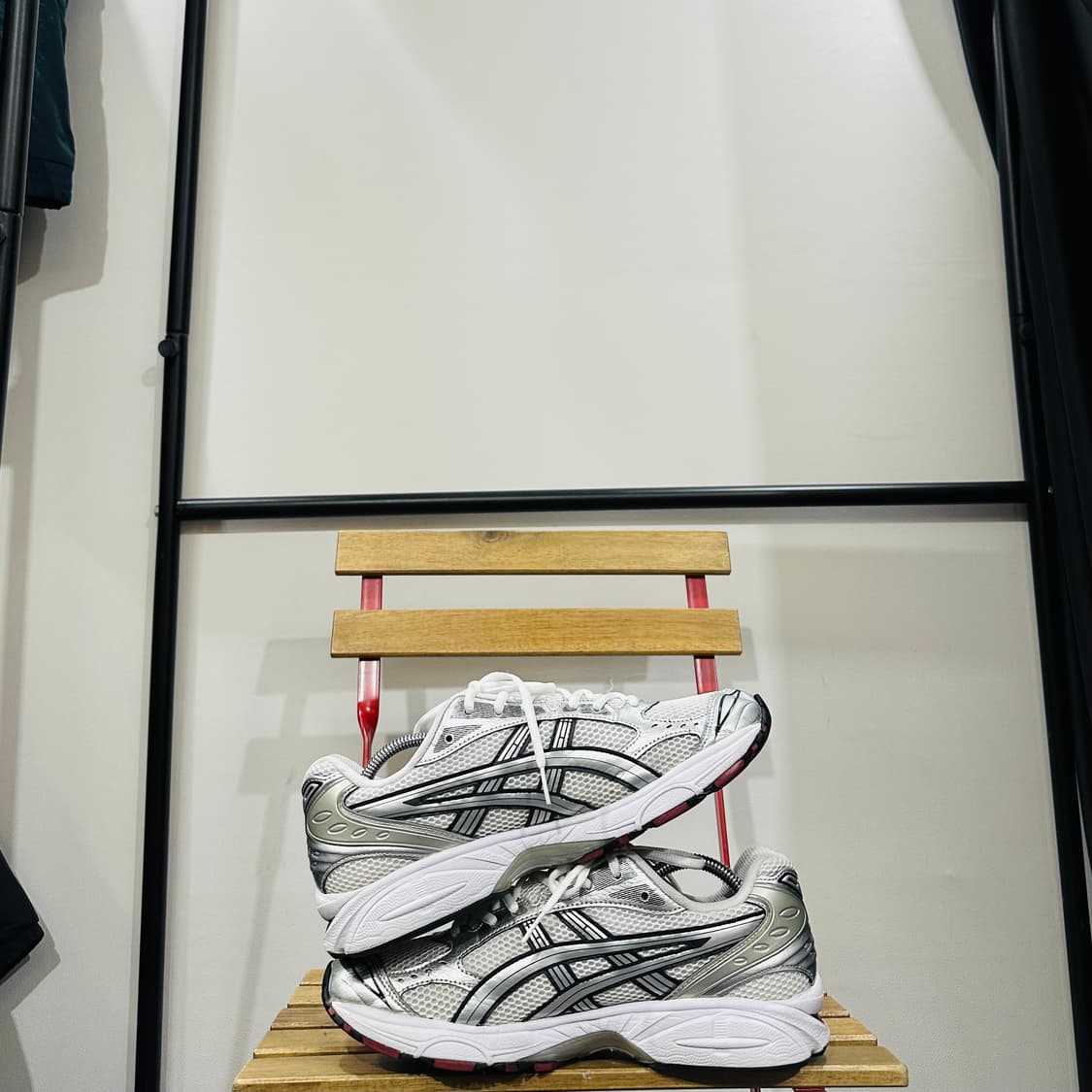 280) 아식스 운동화 남성 남자 젤 카야노 14 화이트 퓨어 실버 레드 상품이미지7