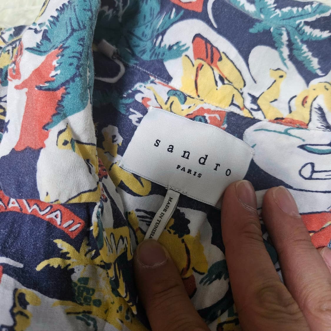 산드로(Sandro) 맨즈 하와이안 슬림 셔츠 L 상품이미지7