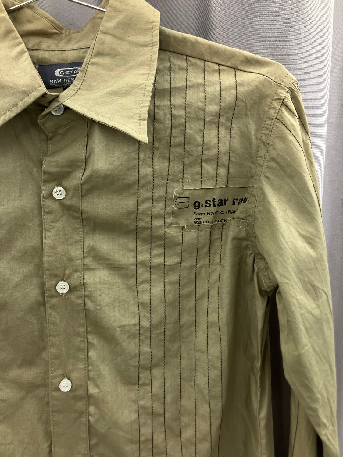 지스타 버티컬스티치 밀리터리 셔츠 상품이미지2