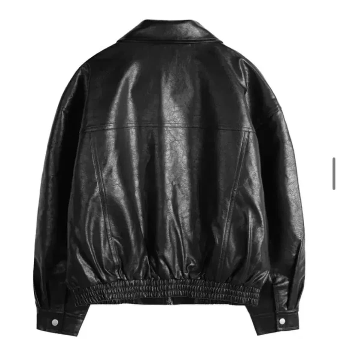 노이아고 오버핏 비건레더 자켓 상품이미지3