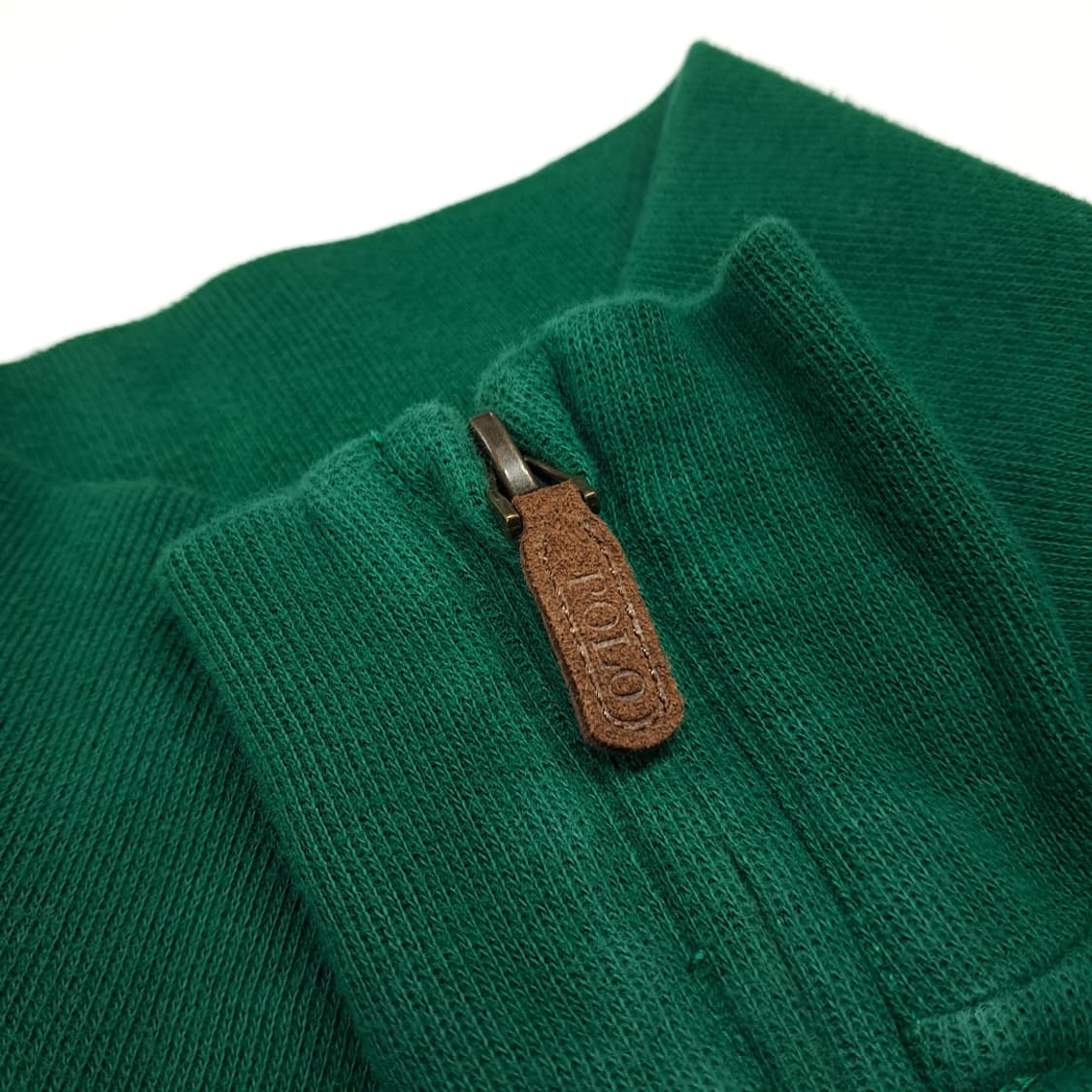 CL349 XL 폴로 코튼 가죽풀러 그린 니트 스웨터 상품이미지4