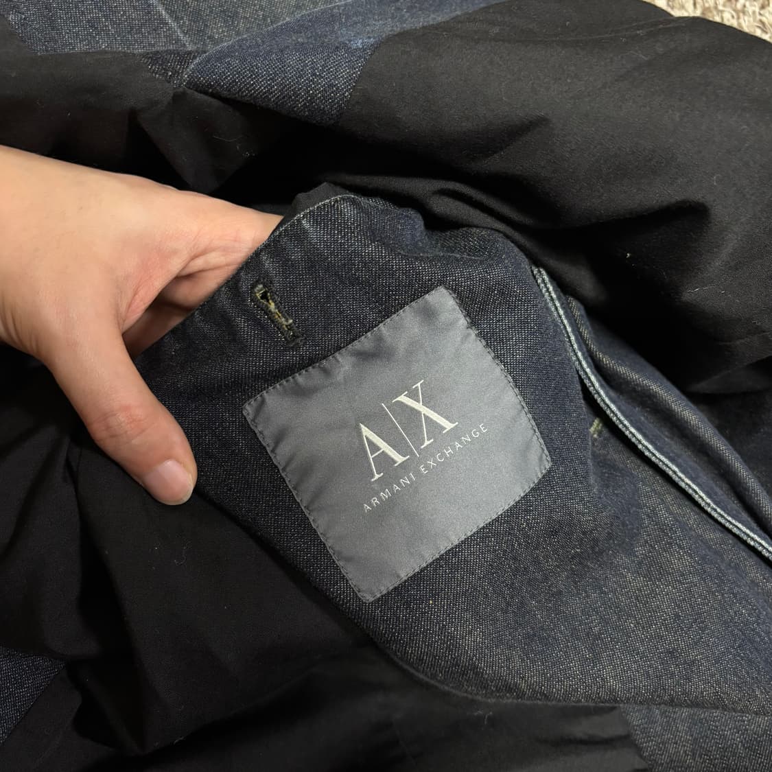 S 아르마니 익스체인지 인디고 데님 블레이저 자켓 상품이미지7