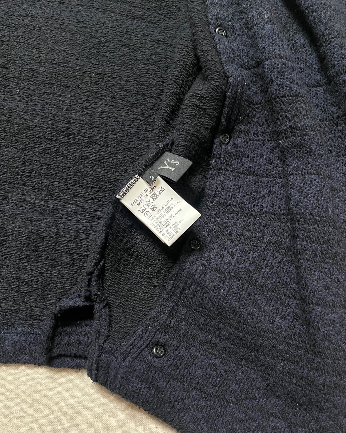 요지야마모토 레이어드 패턴 니트 가디건 Y’s yohji yamamoto 상품이미지10