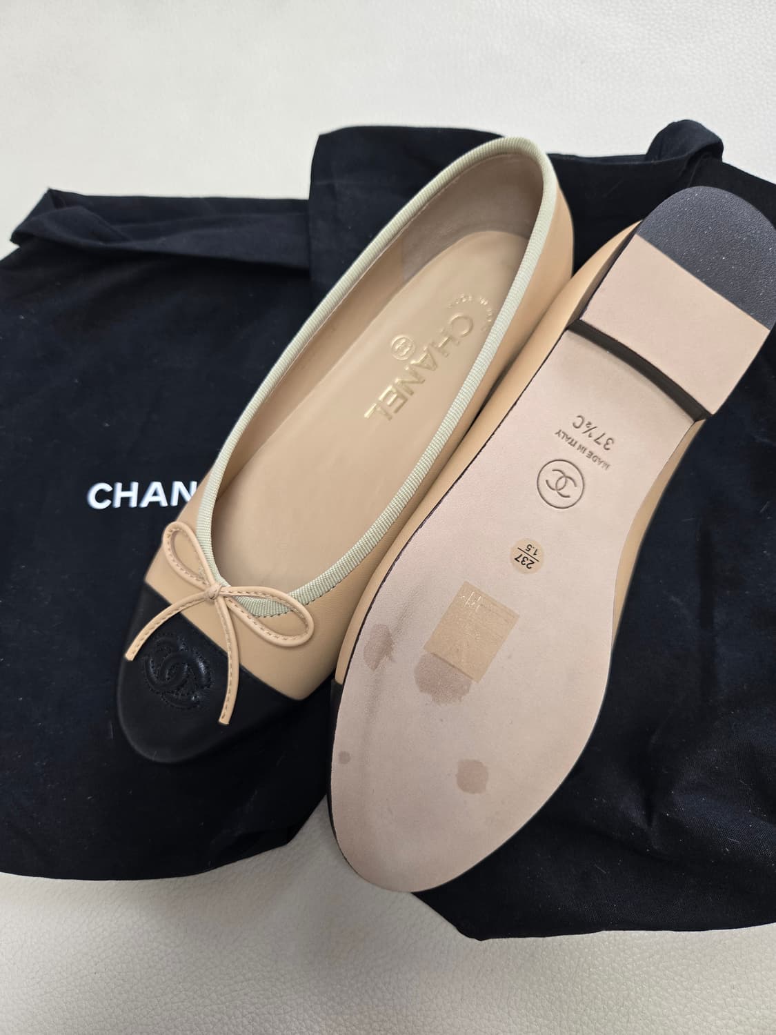 240사이즈 샤넬 플랫 검베 새상품 상품이미지4